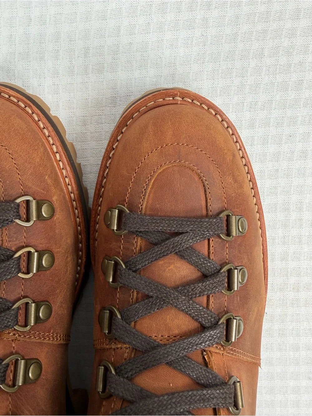 Grenson Brady Men’s Hiker Boots Size 7 US (6 UK) Brown Leather Commando Soles